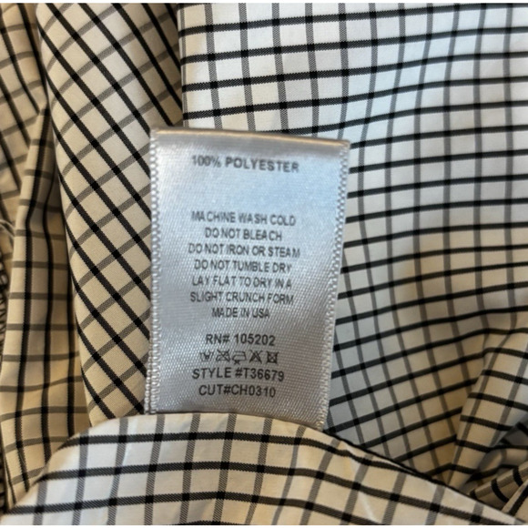 Chalet et Ceci Tunic Top Lrg Black White Grid Print Lagenlook Oversize Boxy - Picture 10 of 10